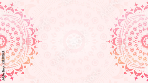 Floral mandala background template. Gradient pattern for design, textile