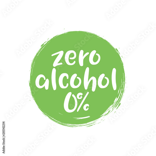 Alcohol free label icon. Zero alcohol icon pharmacy symbol