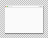 Web browser window. Computer or internet frame template design of flat page mockup. Blank screen web browser