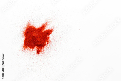 Modern design for blor with red sand texture on white background top view mockup