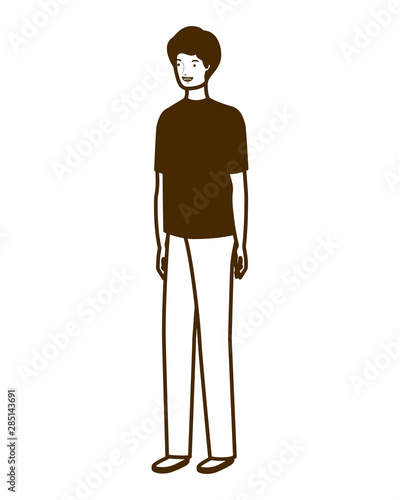 silhouette of man standing on white background