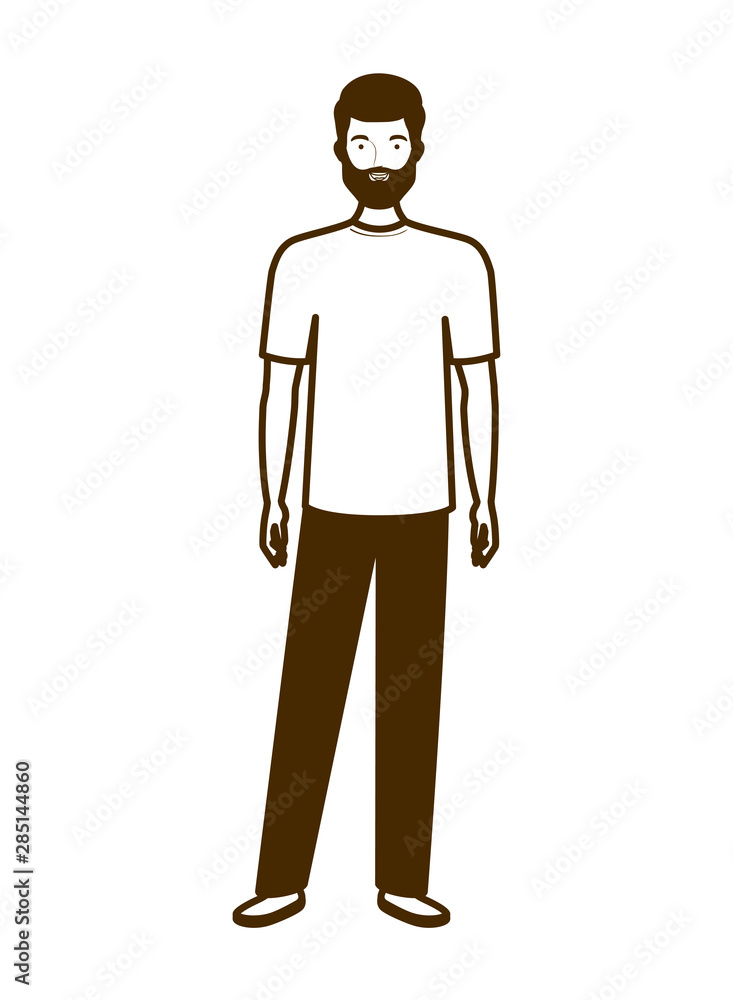 silhouette of man standing on white background silhouette of man standing on white background
