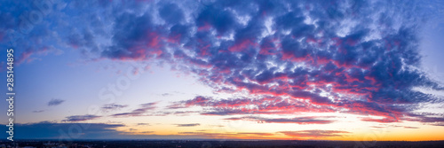 Panorama of winter sunrise colour and clouds over Sydney basin © Andrew Atkinson