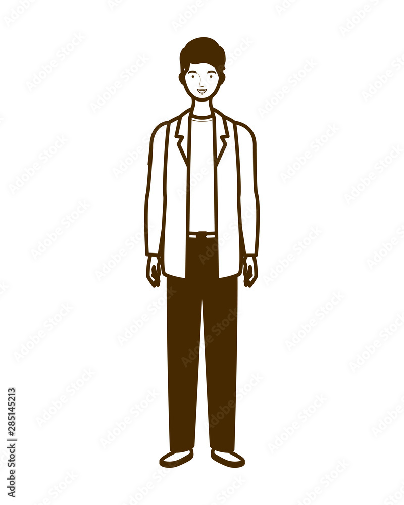 silhouette of man standing on white background silhouette of man standing on white background