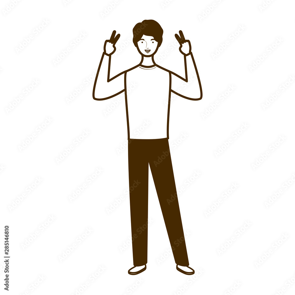 silhouette of man standing on white background silhouette of man standing on white background