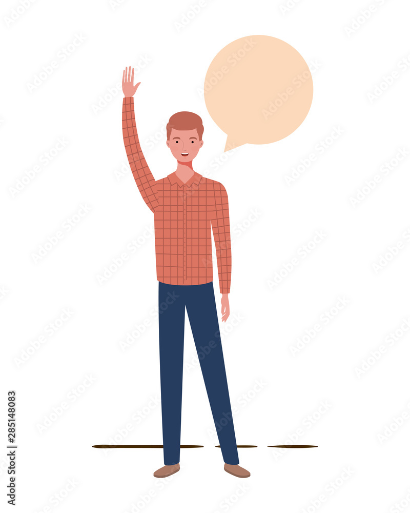 man with speech bubble avatar character man with speech bubble avatar character