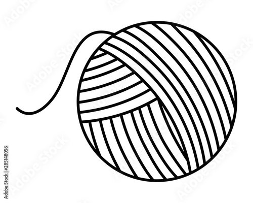Isolated yarn ball vector design