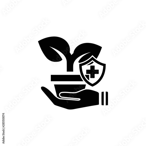 insurance,business protection,crops insurance, life and family insurance black color icon