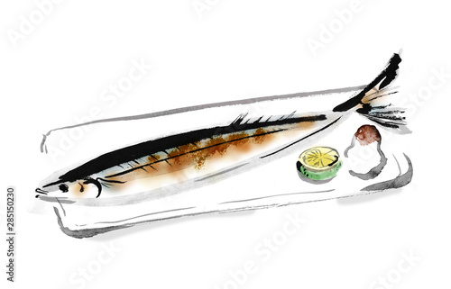 焼きさんま 秋刀魚 さんま サンマ 魚 秋 秋食材 旬 さかな 青魚 イラスト 墨絵 和風 筆書き Stock Illustration Adobe Stock 焼きさんま 秋刀魚 さんま サンマ 魚 秋 秋食材 旬 さかな 青魚 イラスト 墨絵 和風 筆書き Stock Illustration Adobe Stock