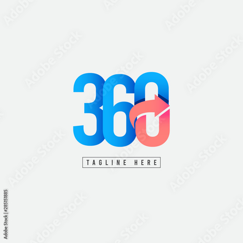 360 Logo Vector Template Design Illustration