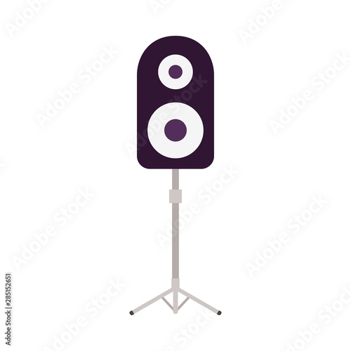stereo speaker with stand on white background