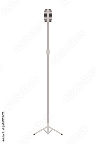 microphone with stand on white background