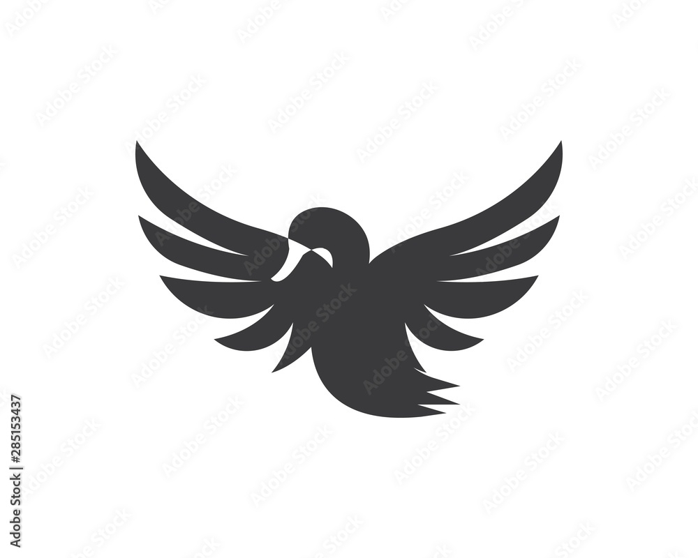 Swan logo Template vector illustration