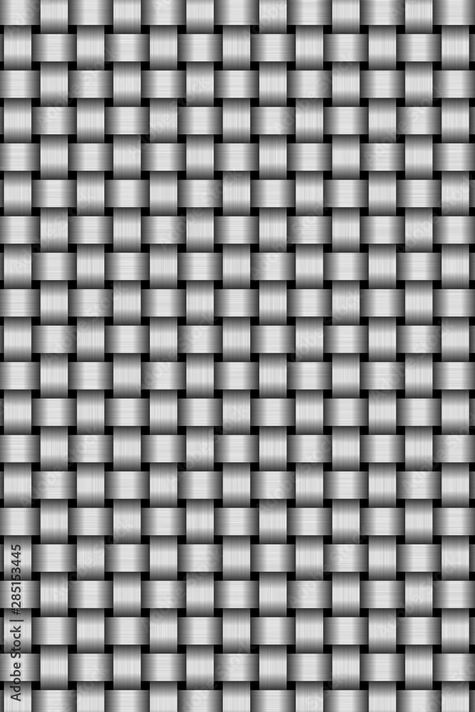 Geometric illustration entwined or woven in gray Geometric illustration entwined or woven in gray