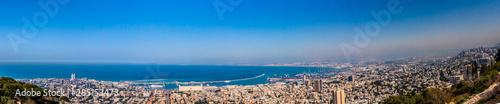 Panoramic of Haifa Port, Israel
