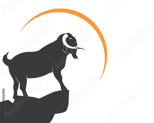 Goat Logo Template vector illustrtion