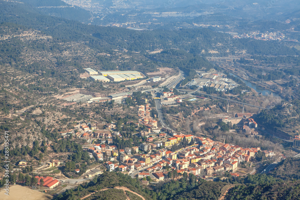 Olesa de Montserrat aerial view