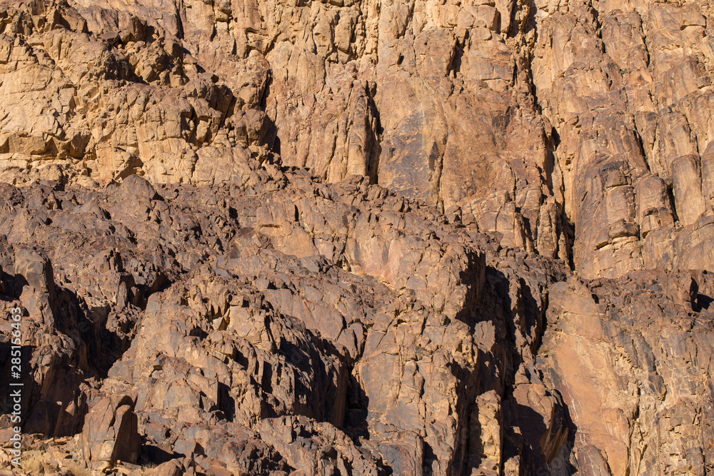 Egypt. Mount Sinai in the morning at sunrise. (Mount Horeb, Gabal Musa, Moses Mount). Pilgrimage place and famous touristic destination. Egypt. Mount Sinai in the morning at sunrise. (Mount Horeb, Gabal Musa, Moses Mount). Pilgrimage place and famous touristic destination.