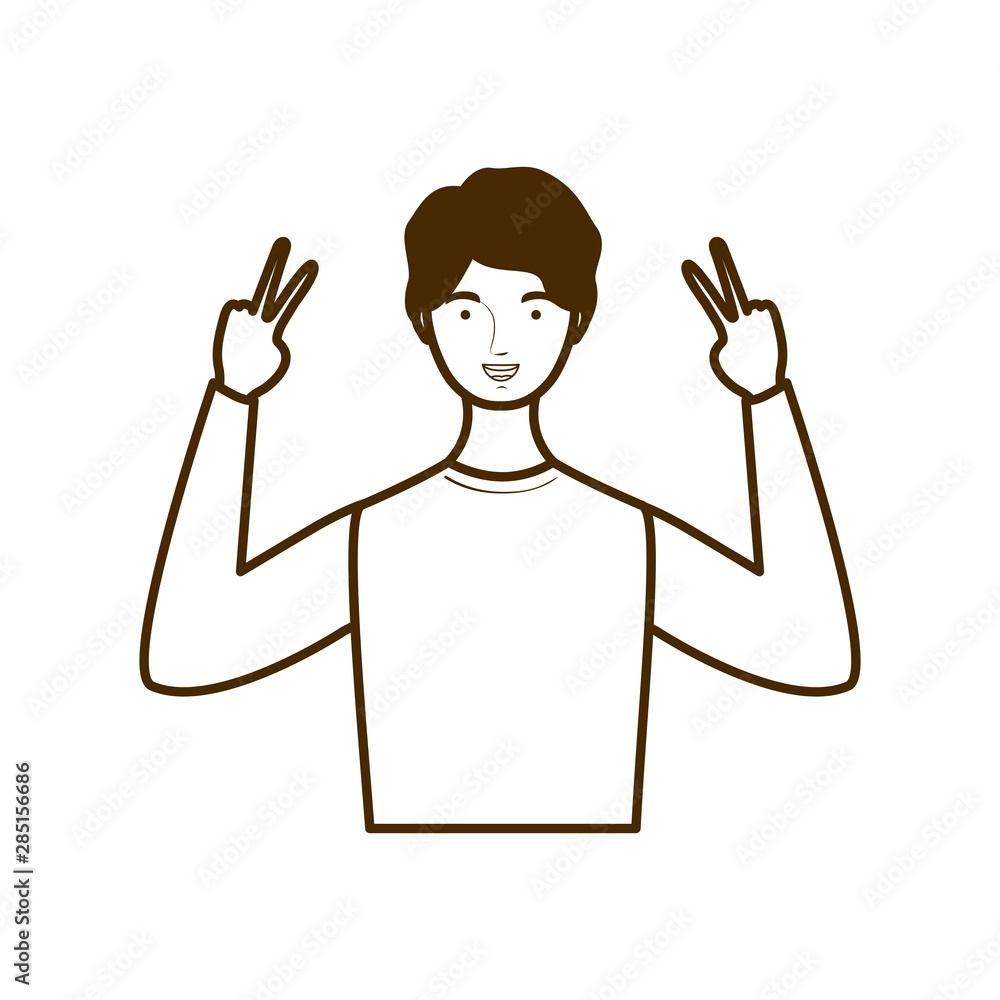 silhouette of man on white background silhouette of man on white background