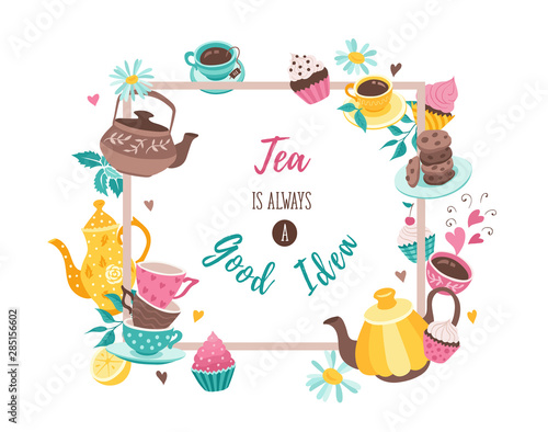 tea square poster