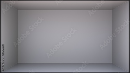 Wallpaper Mural abstract clean white background with copy space for text, box interior backdrop texture, 3d illustration render Torontodigital.ca