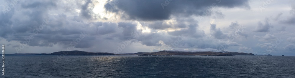 panoarama landscape winter Shetland