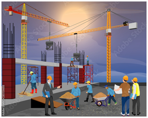 construction cartoon shape vector design