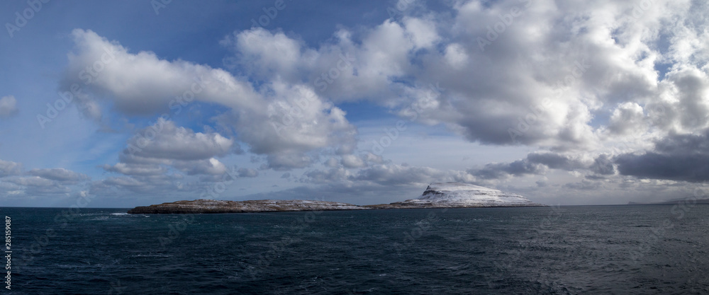 panoarama landscape winter Faroer Nólsoy
