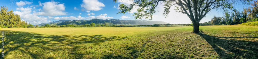 Panorama landscape on the north shore of Oahu Hawaii