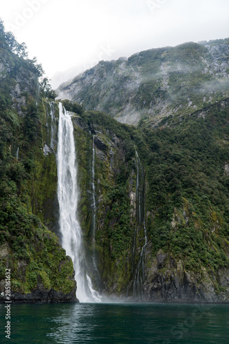 Stirling falls in Milford Sound, New Zealand