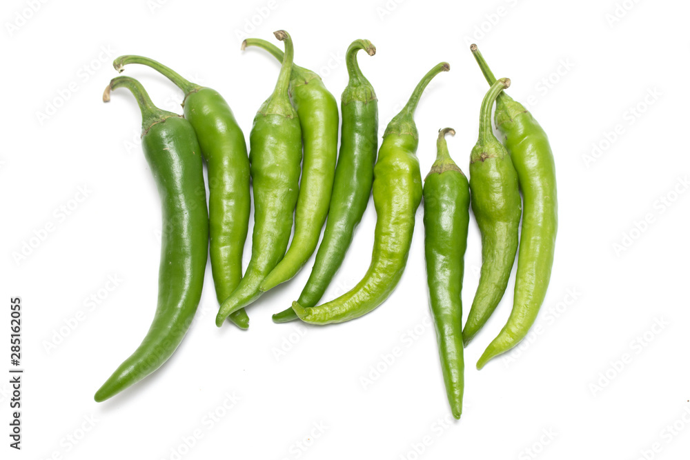 Green pepper bitter isolated on white background. Green pepper bitter isolated on white background.