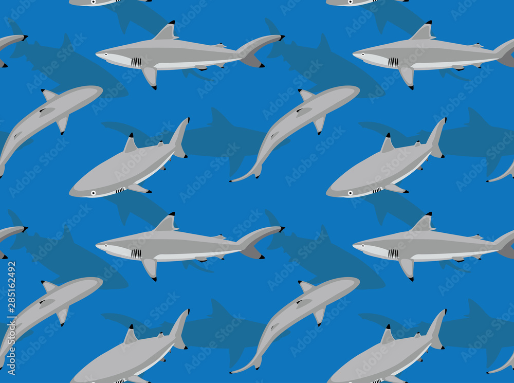 Blacktip Shark Background Seamless Wallpaper Blacktip Shark Background Seamless Wallpaper