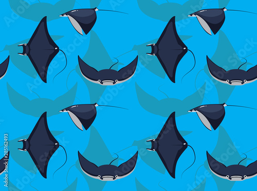 Mobula Ray Background Seamless Wallpaper