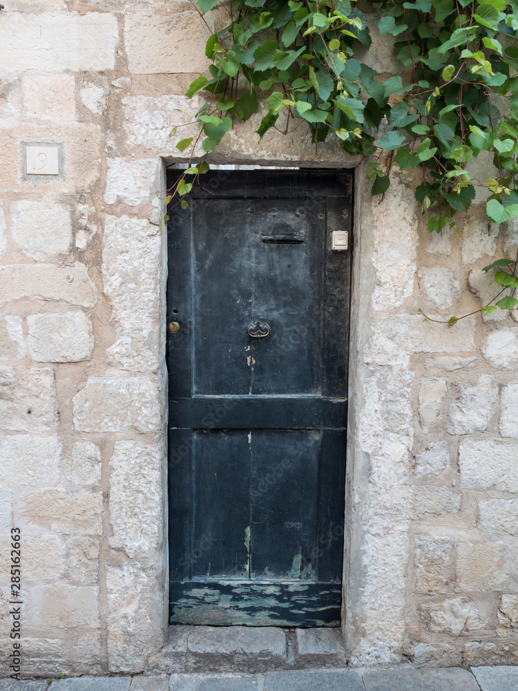 old wooden door