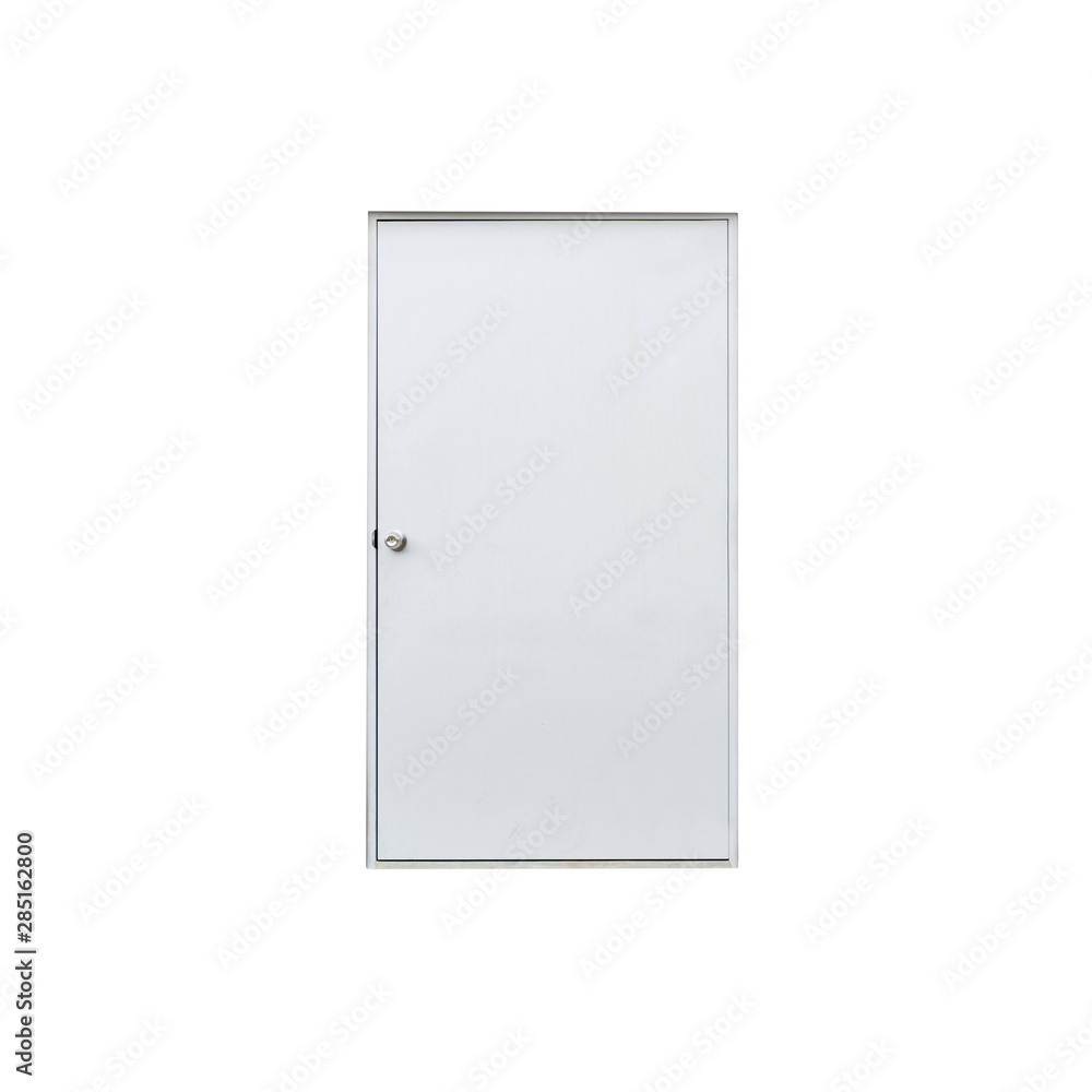 Metal security door close up isolated. Metal security door close up isolated.