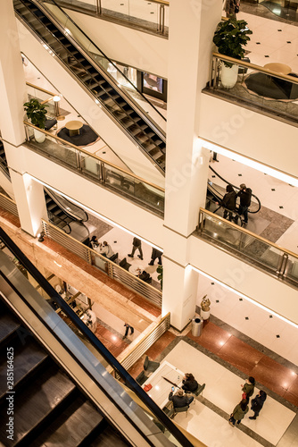 shopping mall escalators 