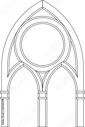 Gothic window, St. Elizabeth's Church, Marburg, Germany, 6.4