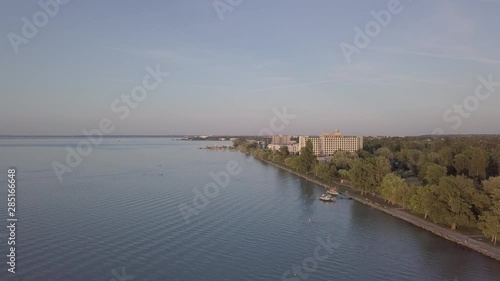 Wallpaper Mural Beach, Balaton, flyover, near to the Hungarian sea, buildings Torontodigital.ca
