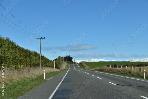 Highway in Oamaru, New Zealand