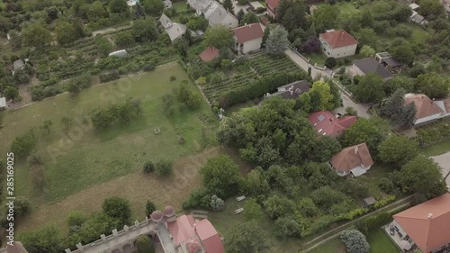 Bory castle Szekesfehervar, Hungary, forest, flyover photo