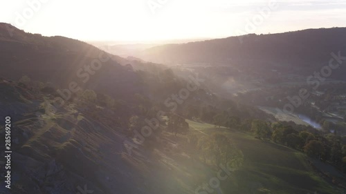 Drone shot of Eglwyseg in the world heritage site. photo