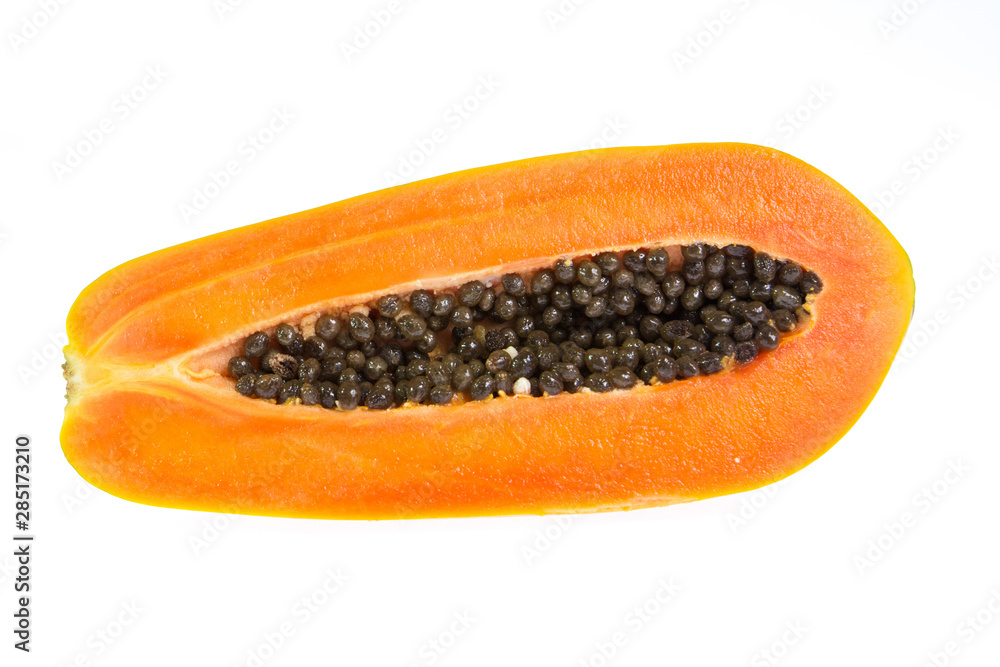 papaya isolated on white papaya isolated on white