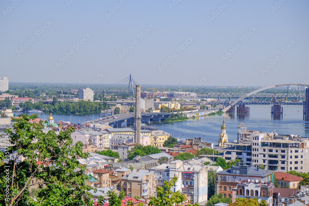 City landscape view of Kiev