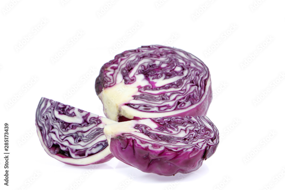 red cabbage isolated on white red cabbage isolated on white