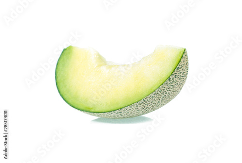 green melon isolated on white