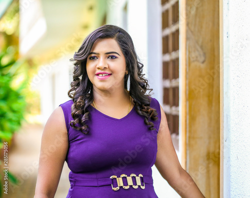 Free Download Beautiful Indian young woman with long curly hair - GFXLoad