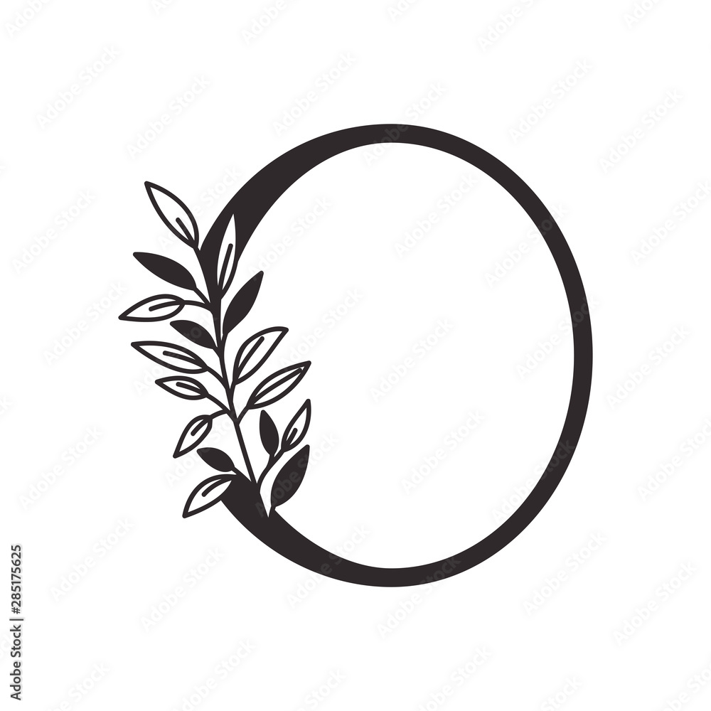 letter O of the alphabet with leaves letter O of the alphabet with leaves