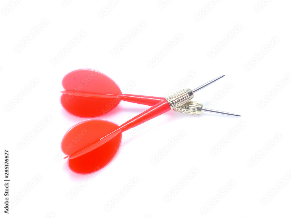 dart flights isolated on white background dart flights isolated on white background