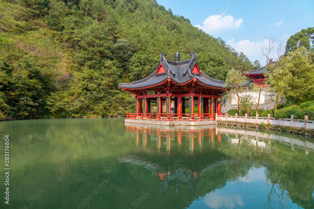 Naklejka premium Xiandu Scenic Area in Jinyun County, china