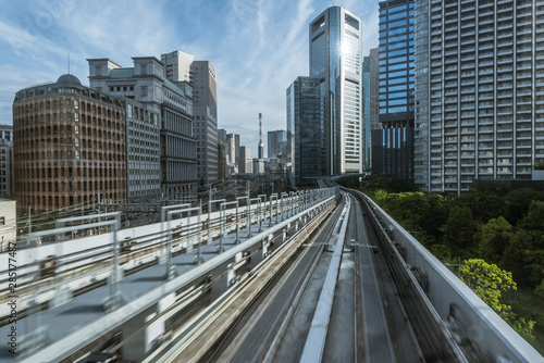 Cityscape from monorail sky train in Tokyo © Bob